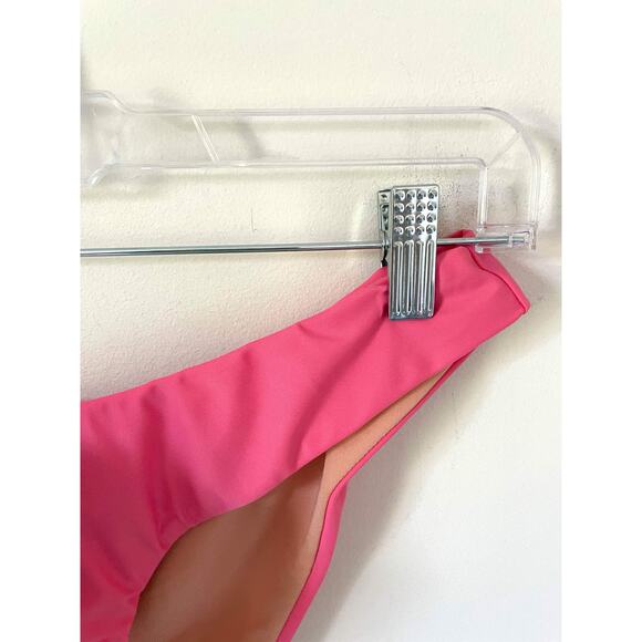 J. Crew High Leg Bikini Bottom Swim Pink Size Medium NEW - Picture 5 of 6